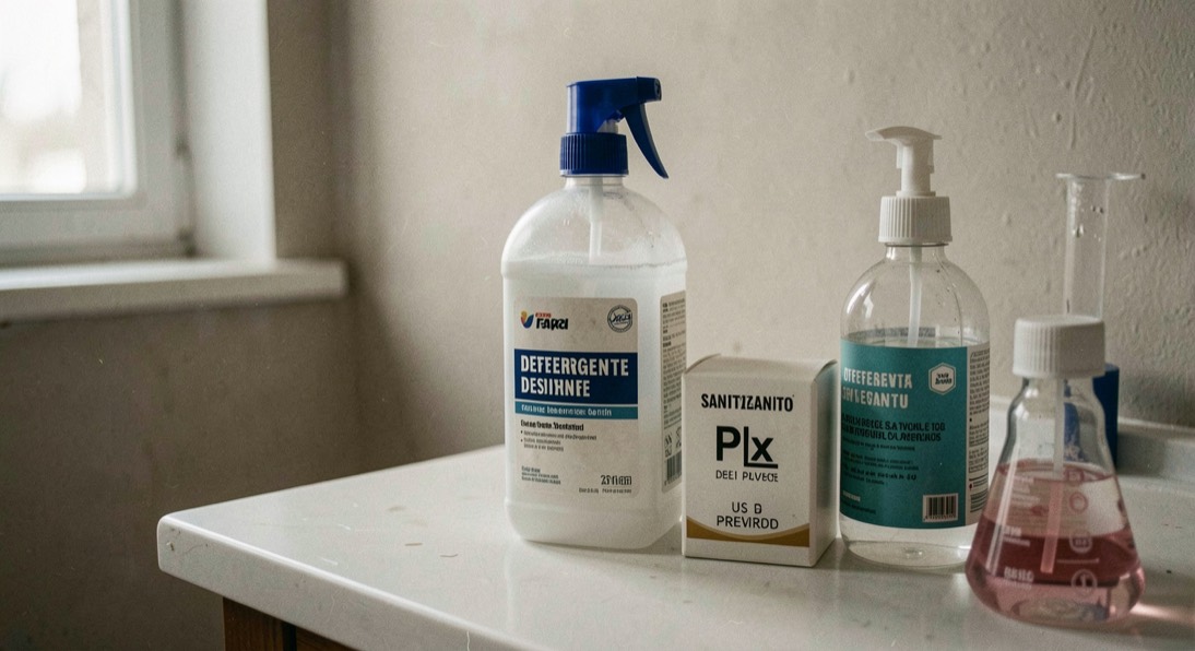 Diferencia real entre detergente desinfectante y sanitizante: representative view of pH del producto with uso previsto nearby